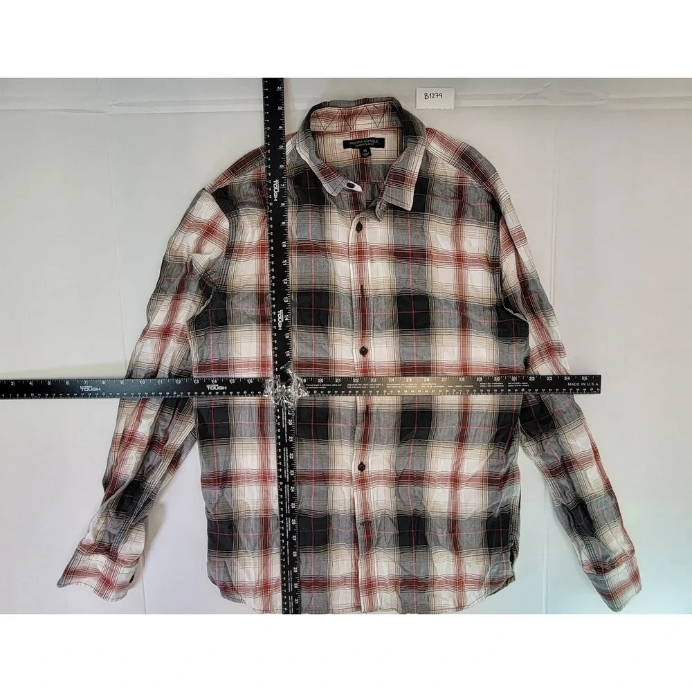 Banana Republic Slim Fit Plaid Long Sleeve Button‎ Down Shirt Men's Medium